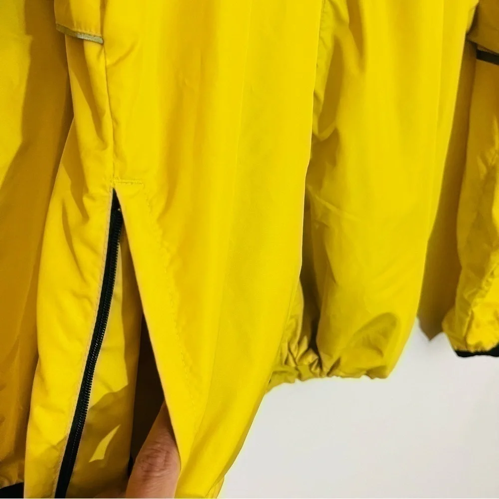Vintage Nike Full Zip Swoosh Logo Reflective Windbreaker Jacket S Yellow/Black